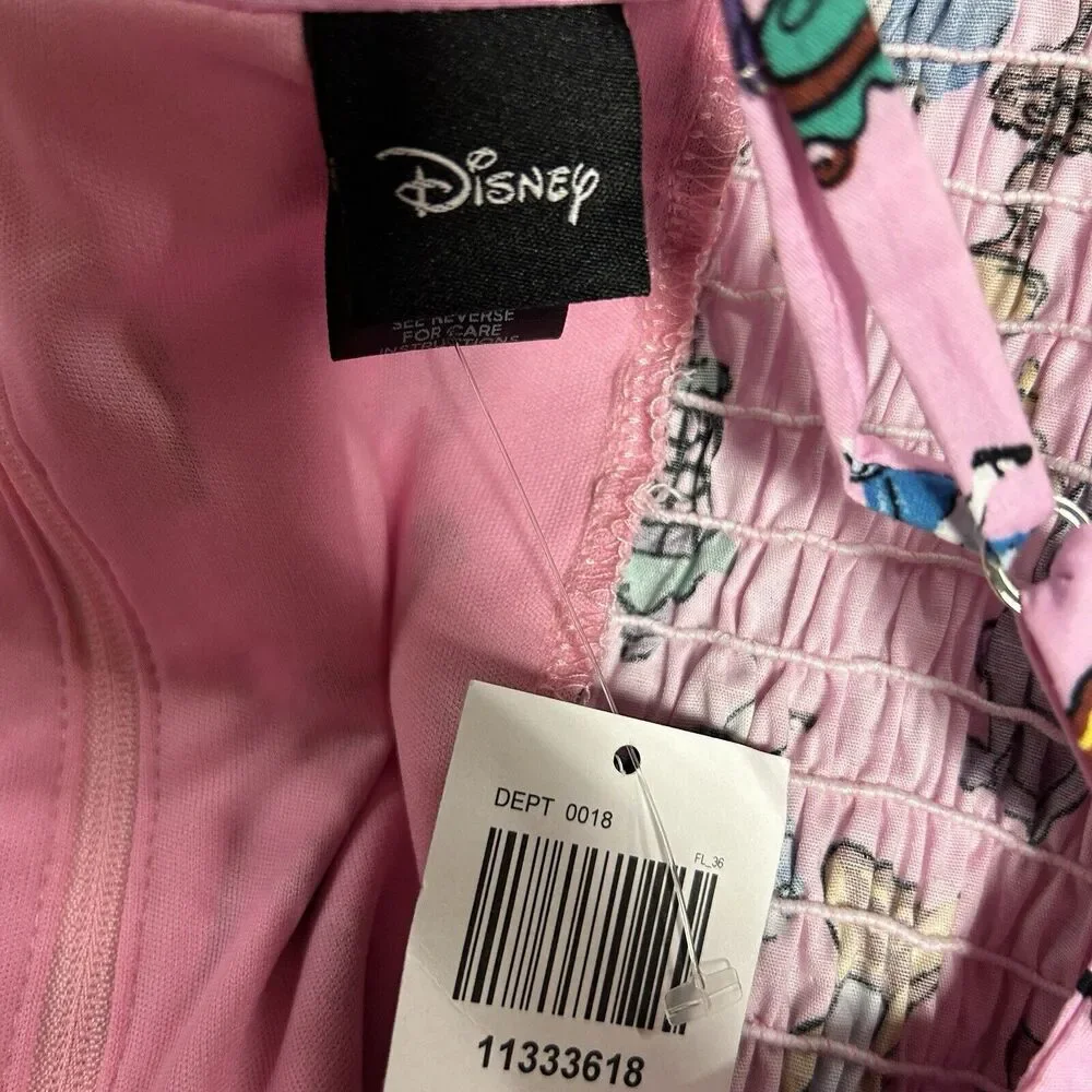 Her Universe Pink Alice Print Cropped Tank Top